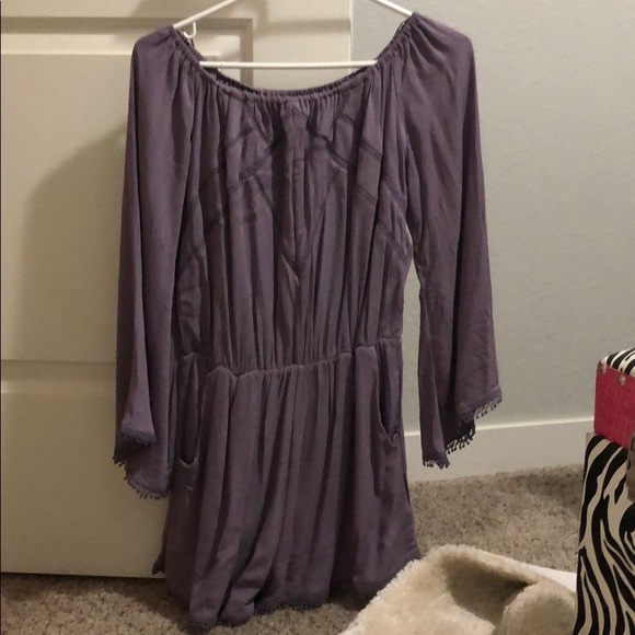 shorts romper (purple model pictured is pink) - Picture 2 of 5